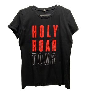 Holy Roar Tour T-Shirt Adult Large Black Concert Tee Goex Cotton Blend GUC
